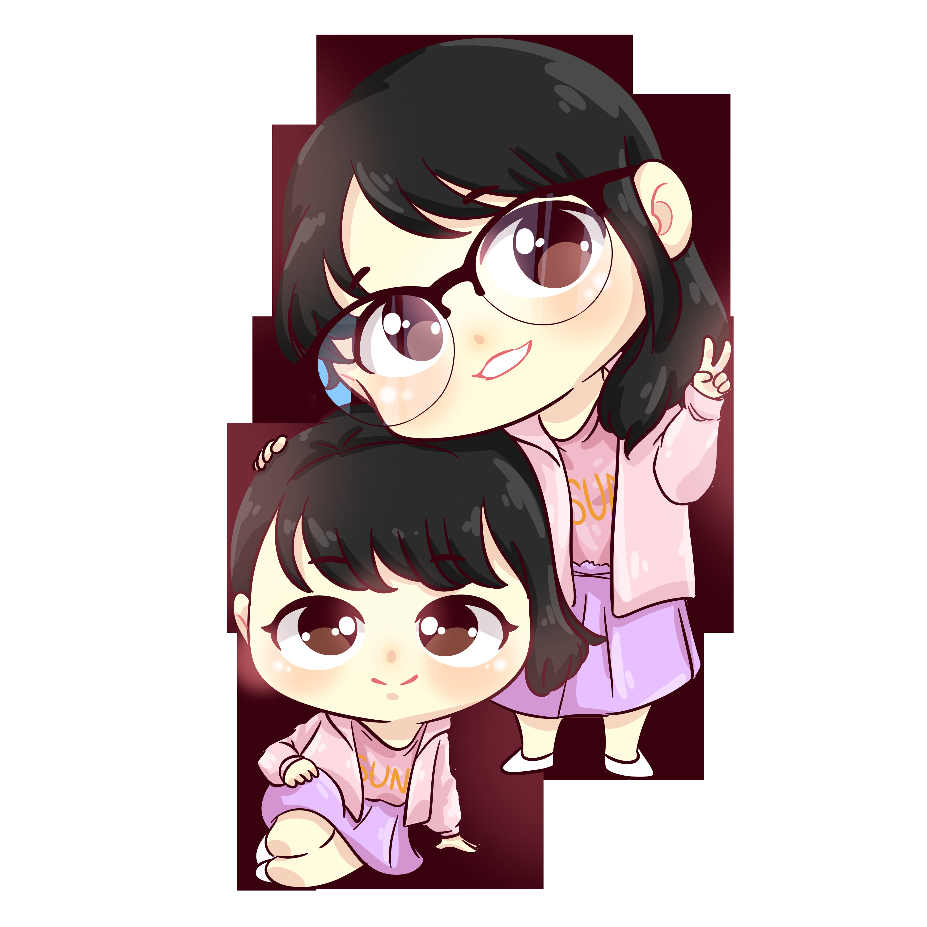 I'm a graphic designer but my job is illustration. I can make anime or chibi logo