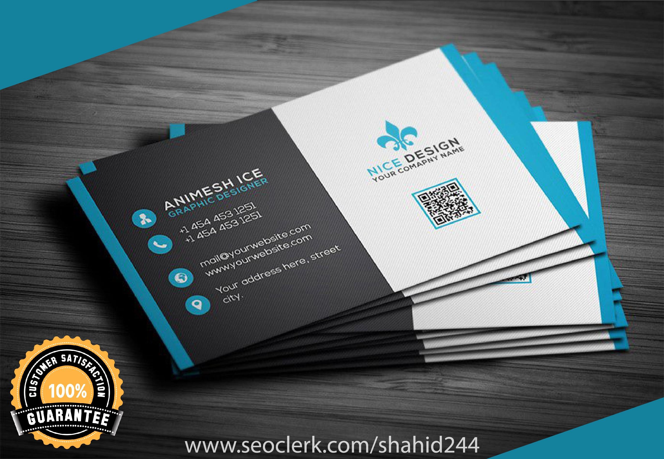 I will create 2 different business card design with print ready