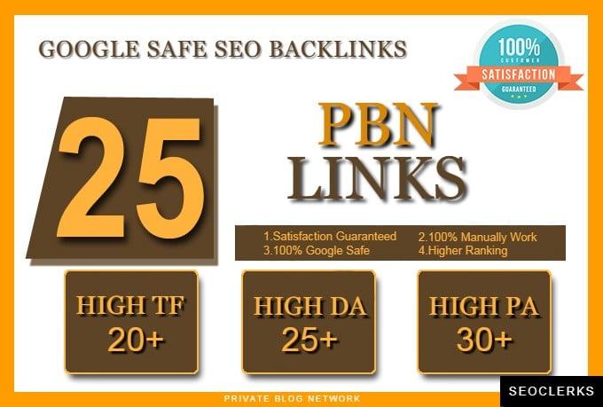 Make 25 Pbn Links High Tf Cf Da Pa Parmanent Seo Backlinks