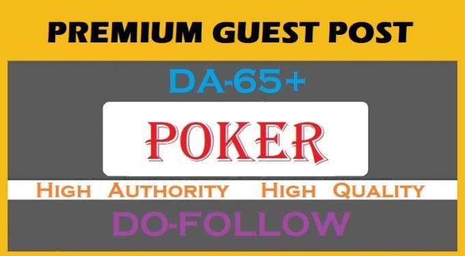 I will publish your guest post on my poker 