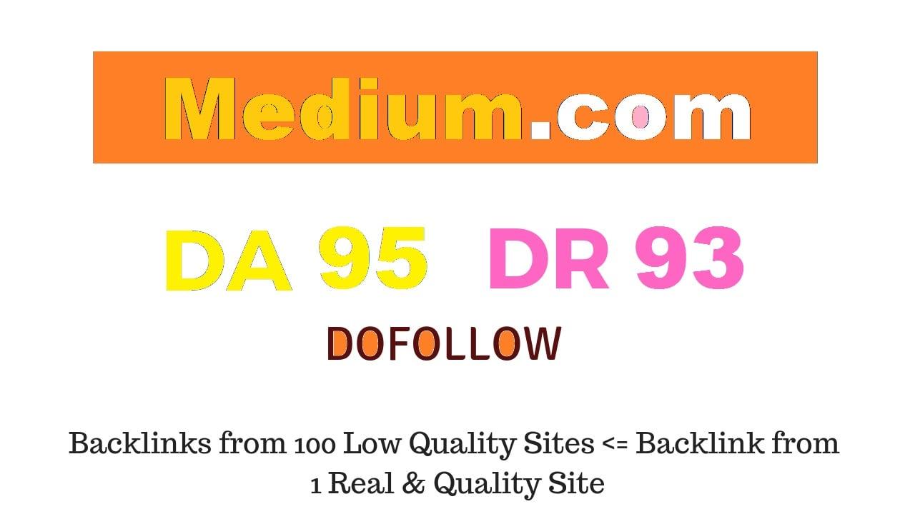 Write and Publish Guest Post On Medium. com - DA95 DR93 