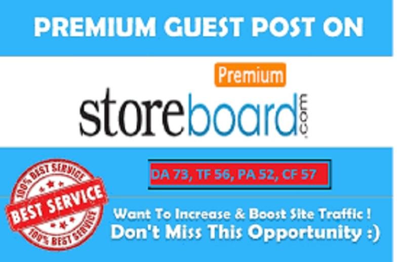 Publish a guest post on StoreBoard - StoreBoard.com DA73