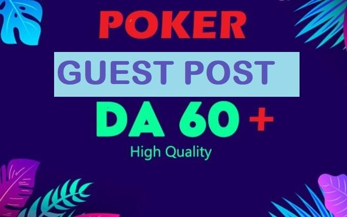 I will publish your guest post on my poker 