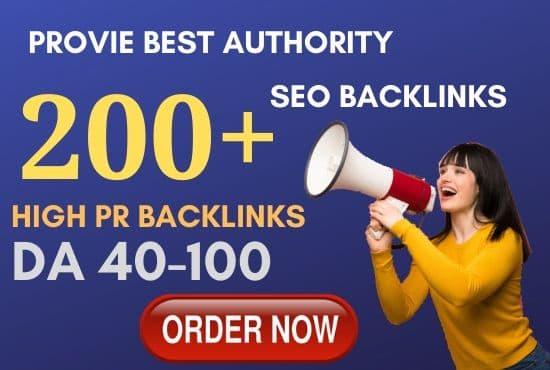 premium 200 high pr seo service authority backlinks,link building