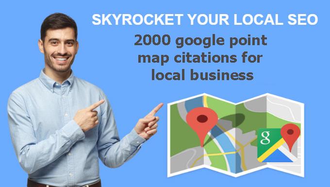 I will do 2000 google point map citations for local business