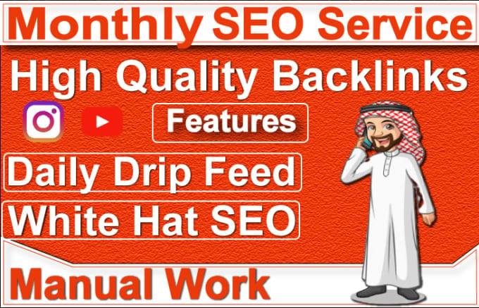 Drip Feed Your Website With White Hat SEO Backlinks Service For 30 days