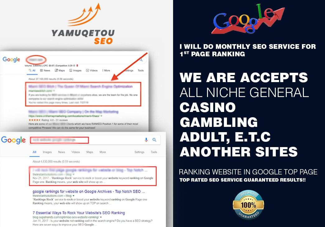 I will do monthly SEO service for 1st page ranking