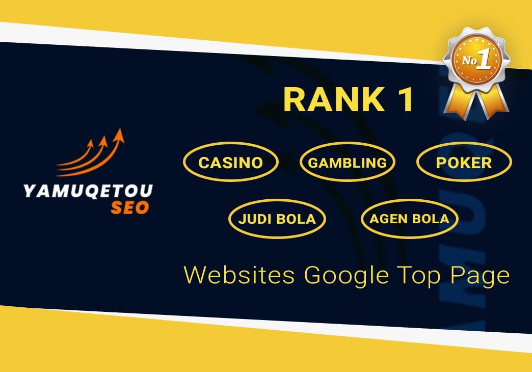 RANK #1 Casino, Gambling, Poker, Judi Bola, Agen Bola, Websites Google Top Page