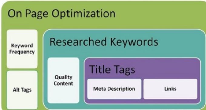 do on page SEO optimization meta tags, alt, h tags