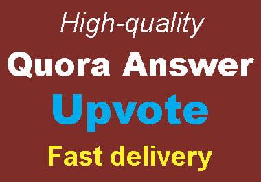 Get High Quality Worldwide Quora Upvote To complete order within 5-6 Hours Instant delivery