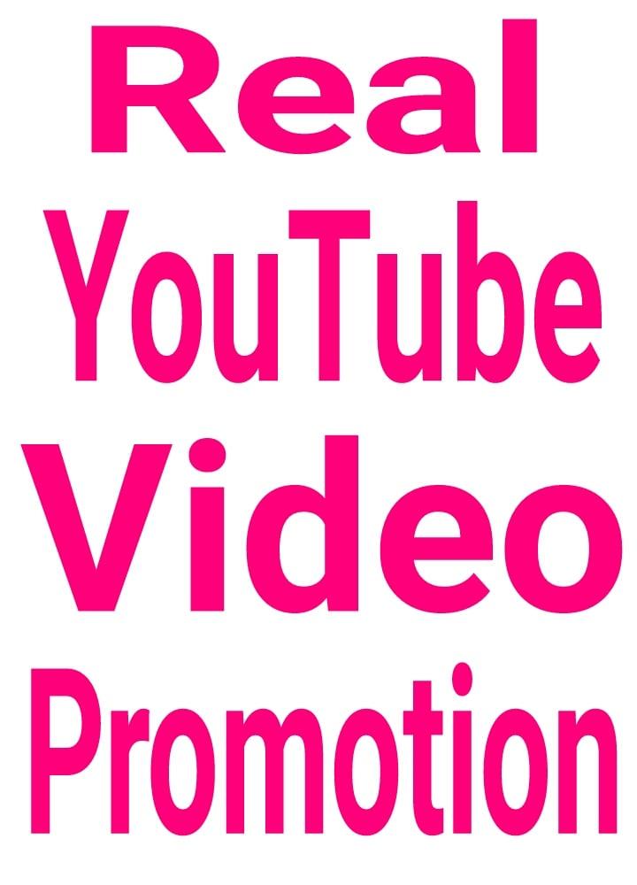 YouTube video promotion via real user active and permanent with fastest delivery 