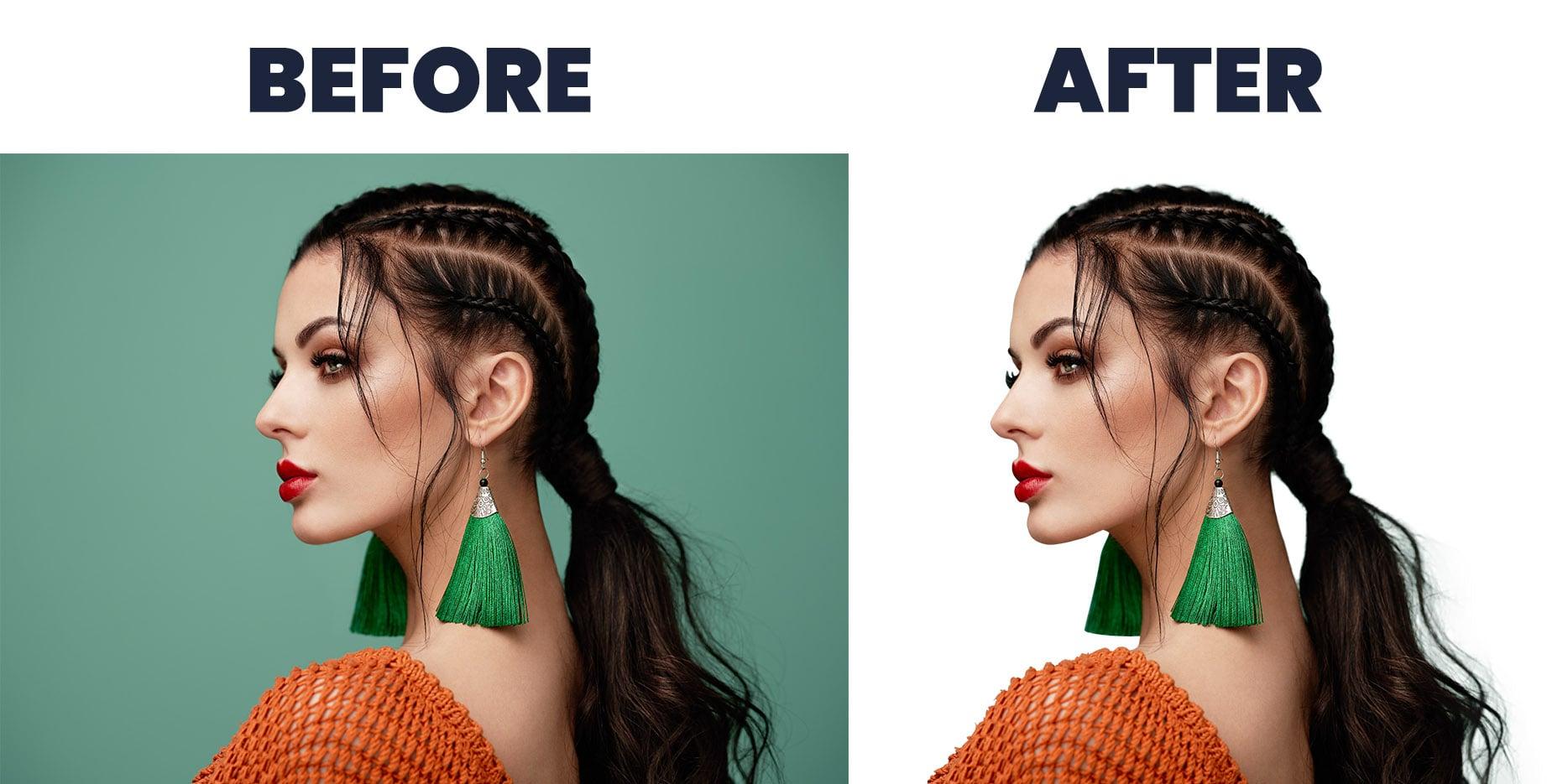 Remove background from your 2 photos