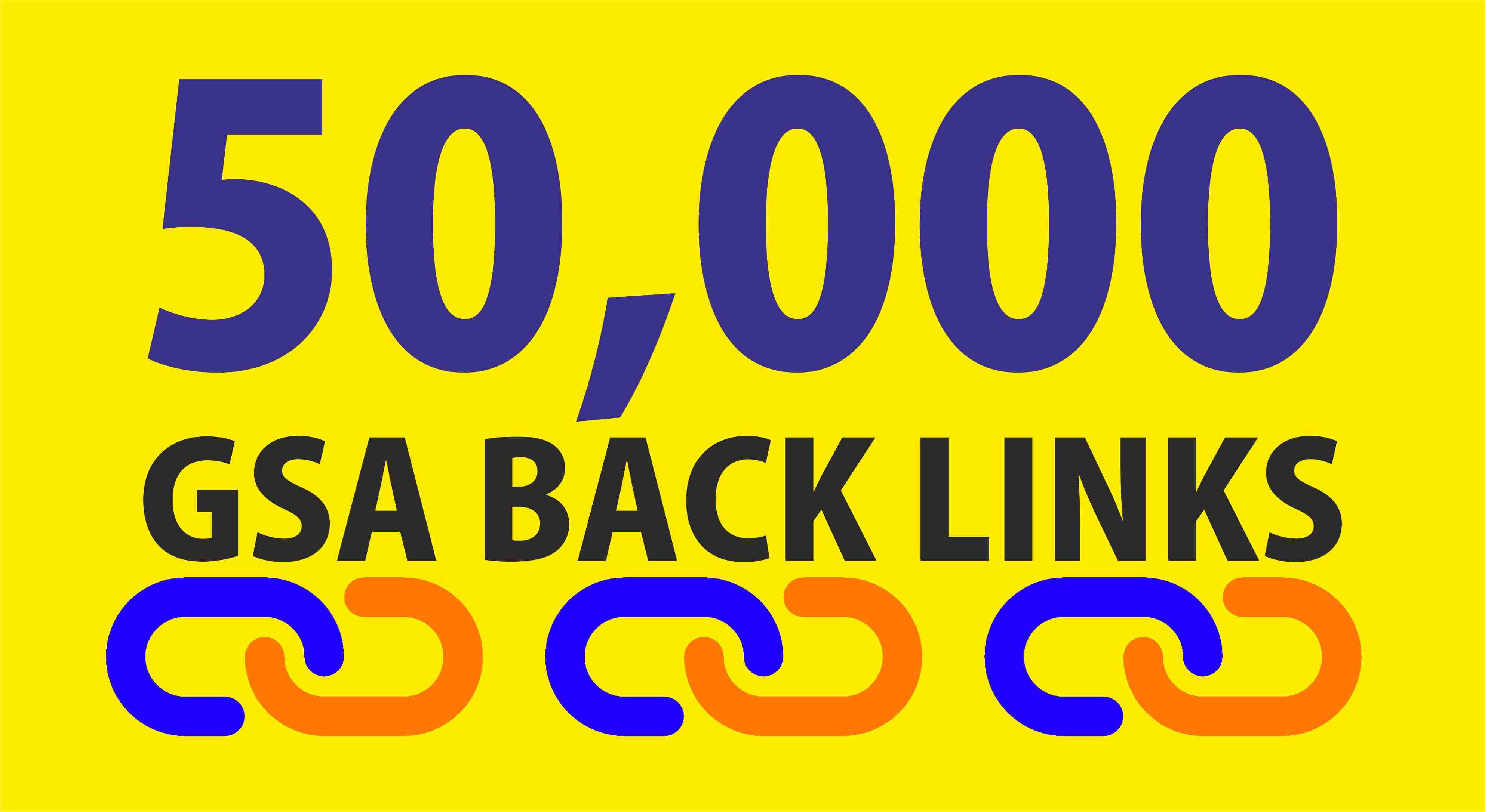 Do 50K High Quality DoFollow GSA Backlinks