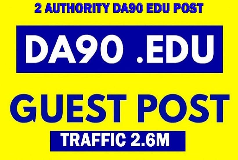 Guest post on 2 Quality DA90+ Traffic 2.6M blog