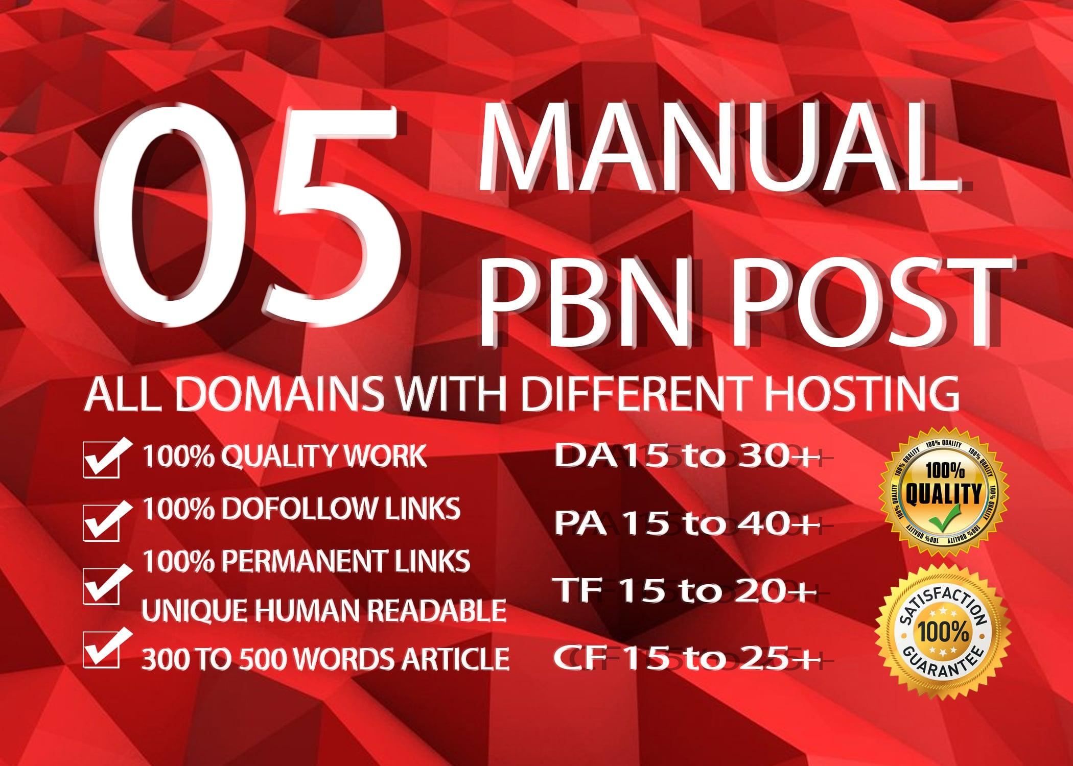 Do 5 permanent PBN links, from DA 20 & TF 20 private blog networ