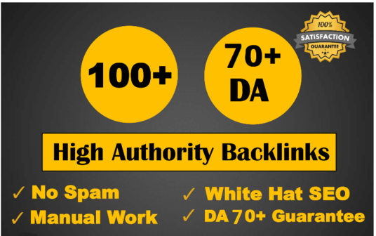 I will build Manual 100 backlinks from unique domain on da 100