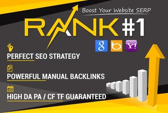 I will Boost Your Website Ranking To The TOP Position on Google, Bing, Yahoo with Manual Backlinks