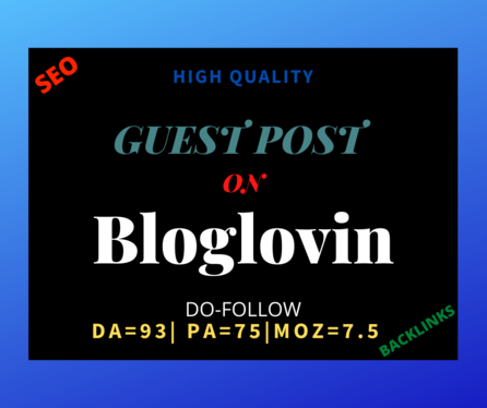 I will provide you high quality SEO guest post on Bloglovin.com DA - 93 PA - 76