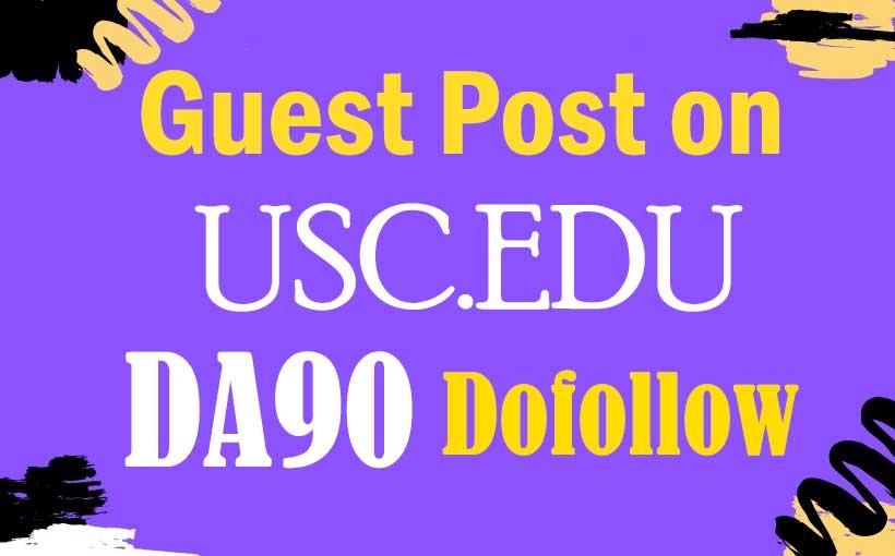 Guest post on my California edu university blog (usc.edu) ,DA 90 