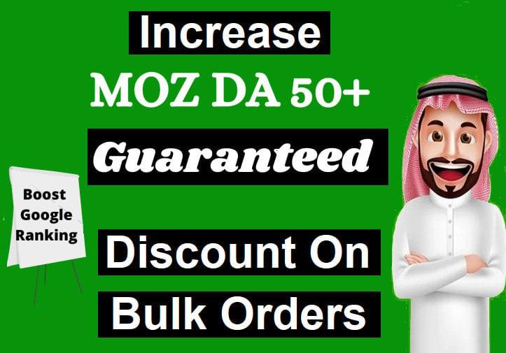 I will increase moz domain authority increase moz da 40 plus