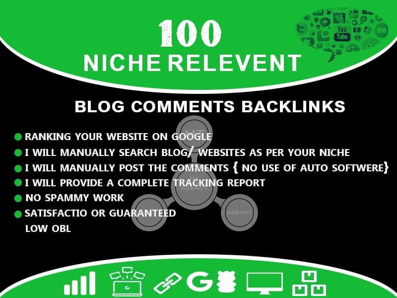 Do 100 Niche Relevant Blog Comments Backlinks