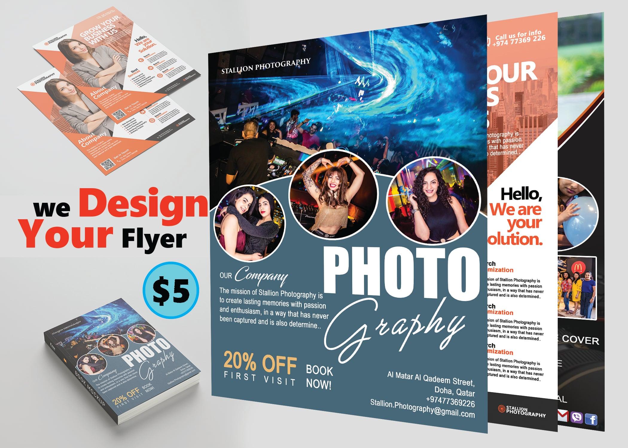 Design your flyer, Facebook, Youtube Banner 