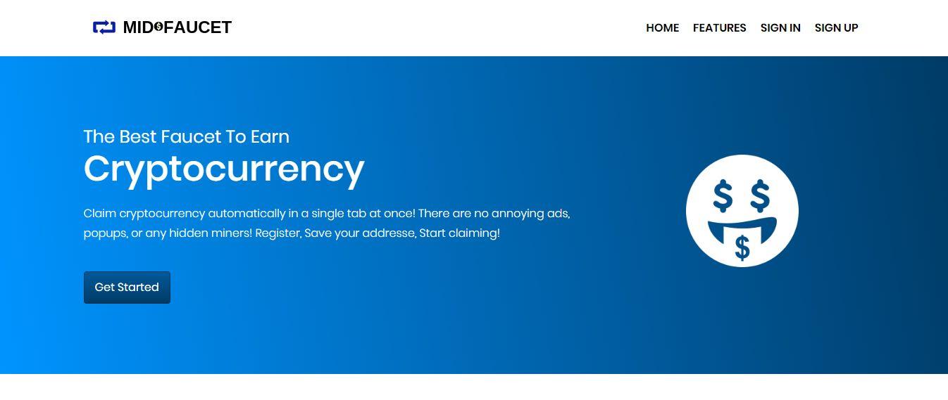 MidFaucet - Crypto Earning Faucet PHP Script