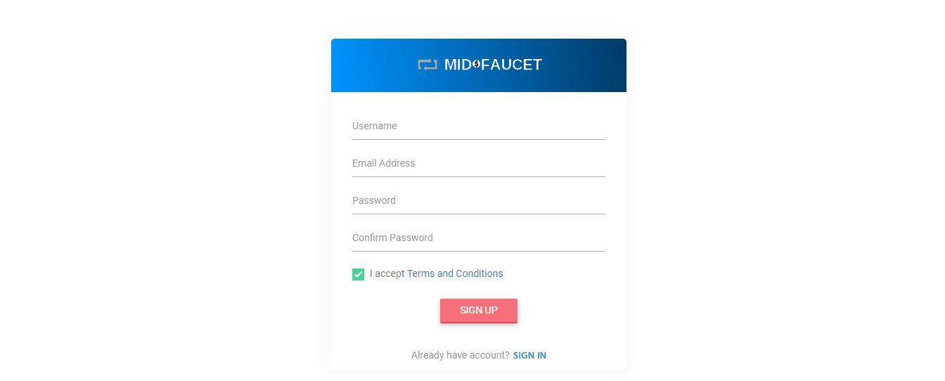 MidFaucet - Crypto Earning Faucet PHP Script