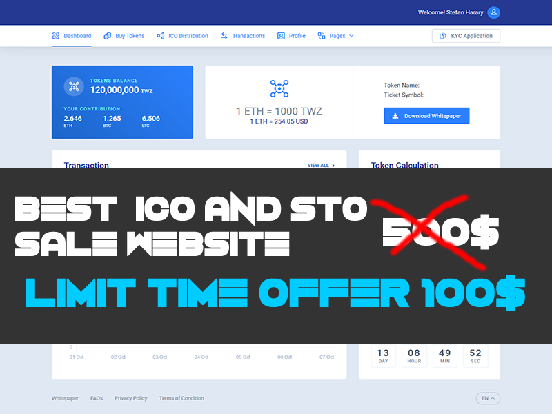 I will provide best ico admin dashboard selling site