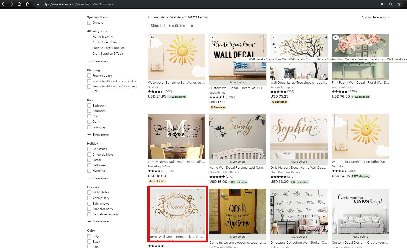 Etsy SEO Ranking On 1st Page In 6-8 days 