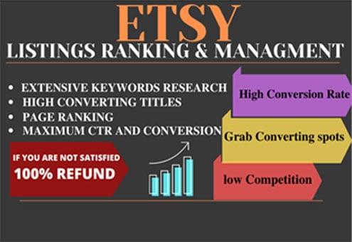 I will setup your etsy shop, and list products with SEO