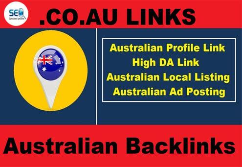 I will provide Australia com au domain links, backlinks, local off page SEO