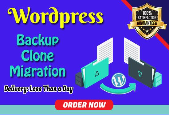 Migrate Wordpress Website for you