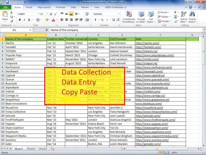 I will be a virtual assistant for data entry, typing and copy paste work