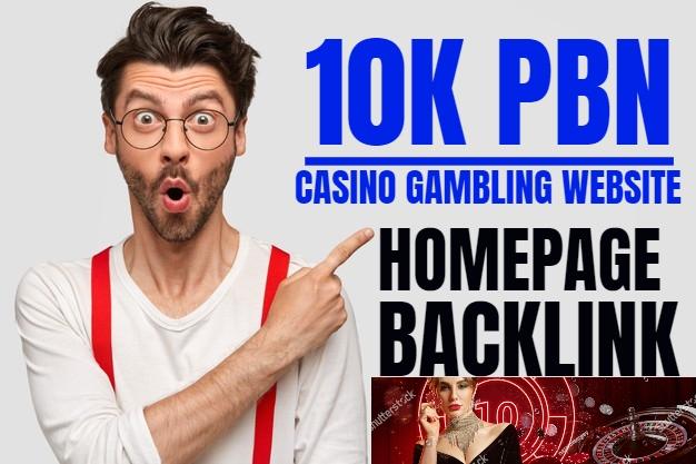 CASINO PBN 10.000 POKER HIGH PBN TYPE SEO BACKLINKS TOP KEYWORDS RANKING