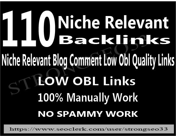 I will provide 110 niche relevant low obl blog comments backlinks 