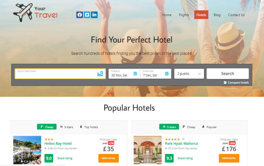 Start Your Own Travel Comparison Website - Installation, Domain and First Month of Hosting Included!