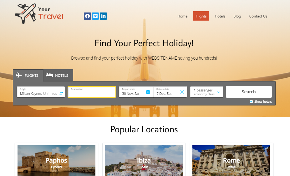 Start Your Own Travel Comparison Website - Installation, Domain and First Month of Hosting Included!
