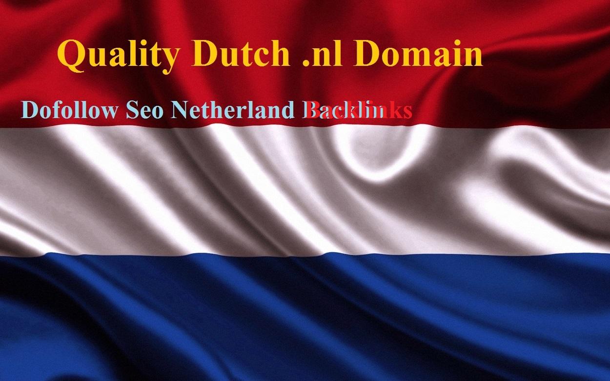 Make 15 DA+90 Do follow Dutch nl domain Contextual backlinks