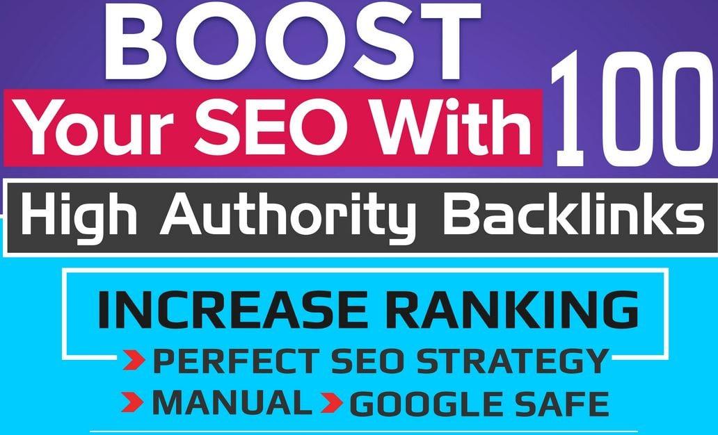 Manual 100 high quality seo backlinks increase ranking