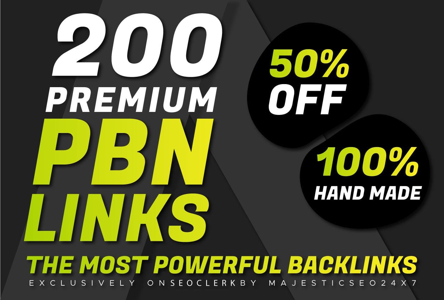 DA 25+ PREMIUM 200 HOME PAGE Do-follow PBNs Backlinks