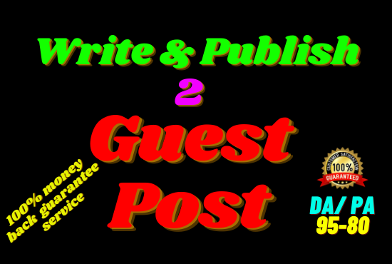 Write and publish 2 guest post in behance, minds