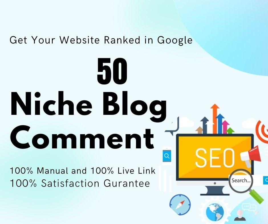 Do 50 Niche Manual Blog Comments On High Da Links