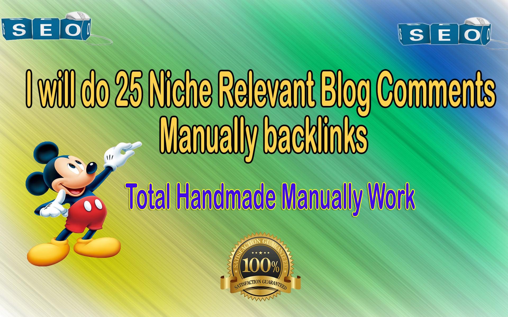 25 NIche Relevant bLog Comments Rank your website