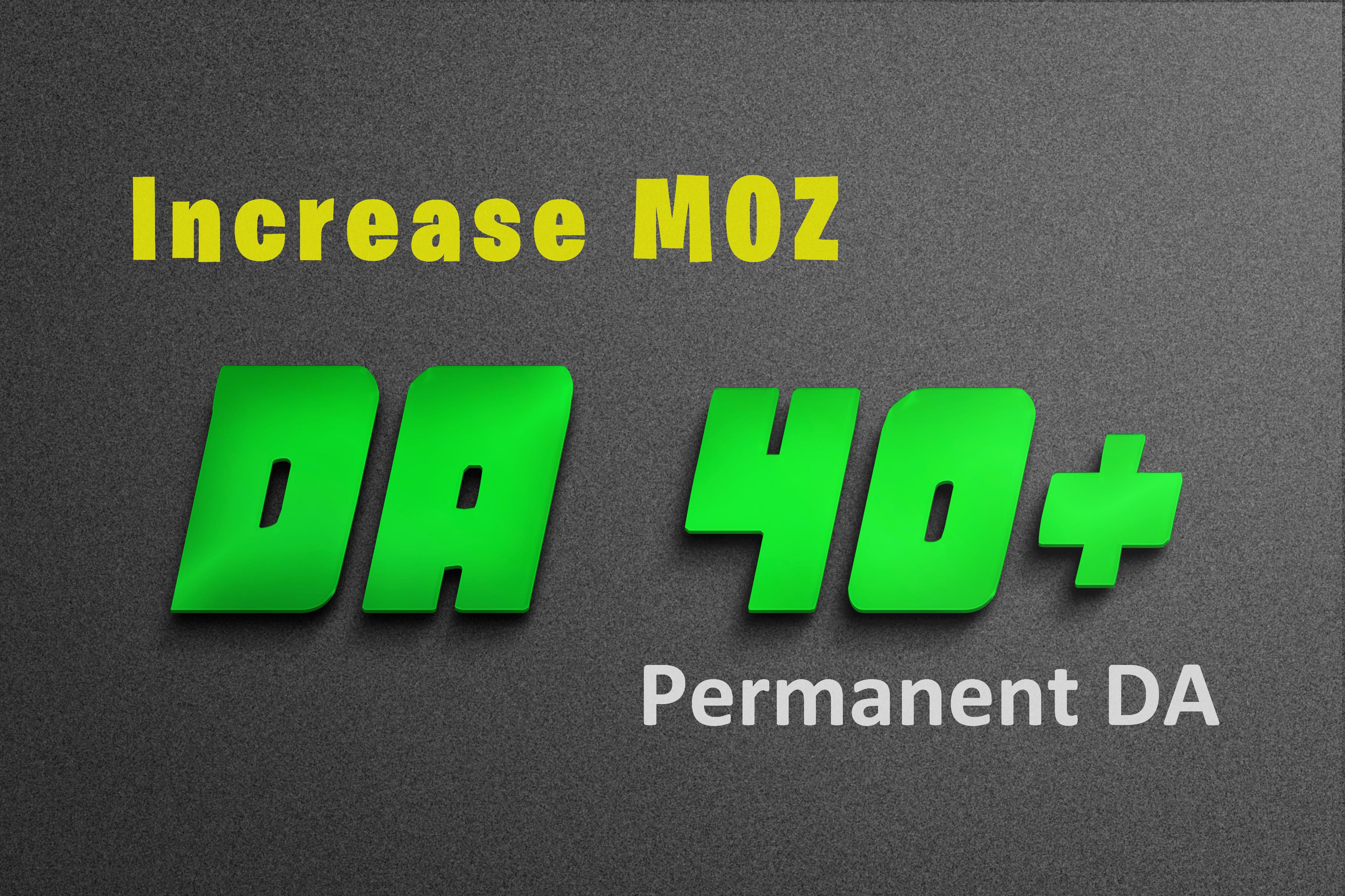 Increase Moz DA0 to DA40+ of your any website and PA 30 by MOZ get high Domain power and authority 