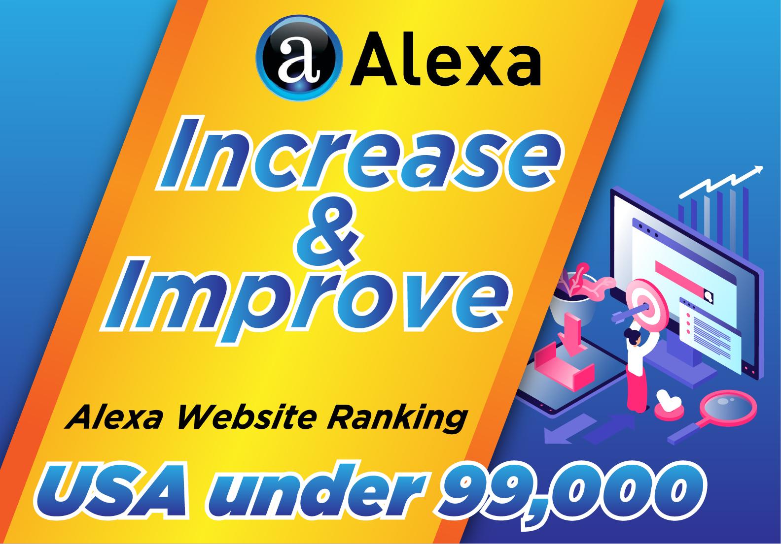 Increase & Improve Alexa Website Ranking - USA under 99,000