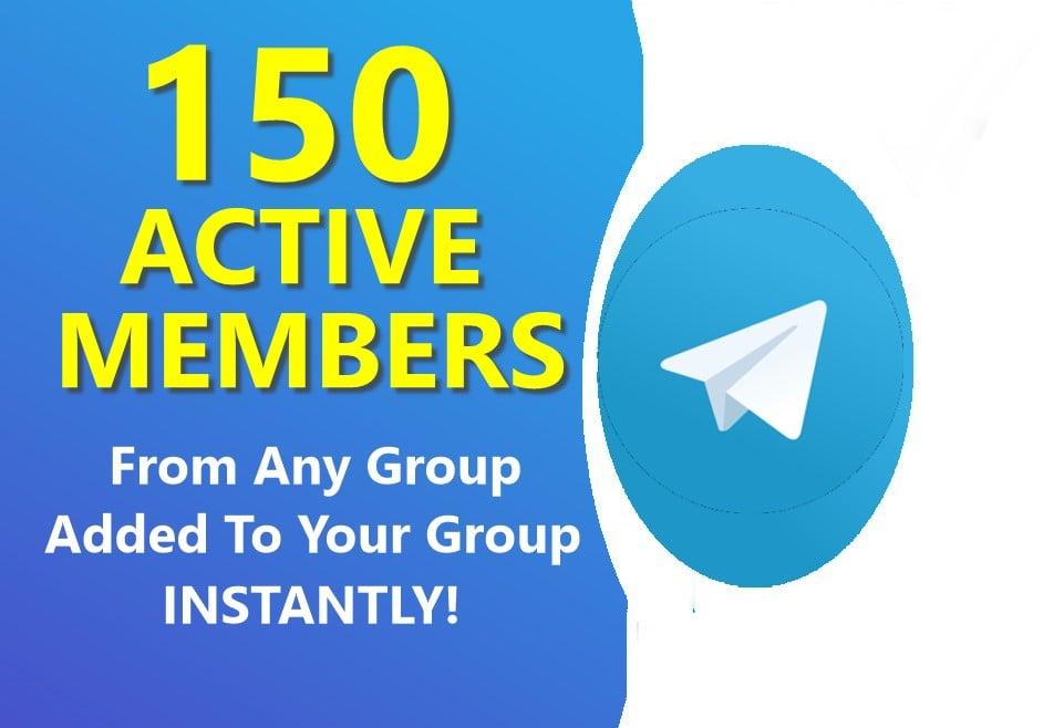 Add 150 ACTIVE Telegram membrs from ANY GR0UP to YOUR GR0UP instantly