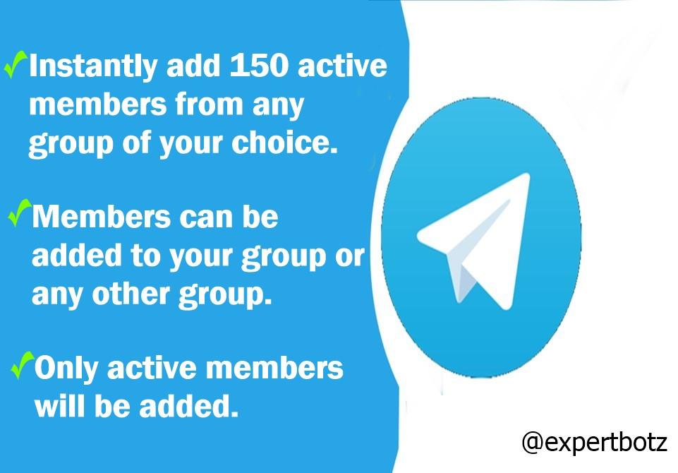 Add 150 ACTIVE Telegram membrs from ANY GR0UP to YOUR GR0UP instantly