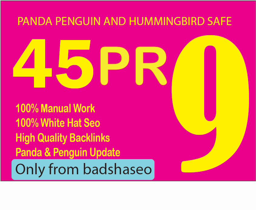 High Quality 45 PR-9 Backlinks for sky rocket your web site
