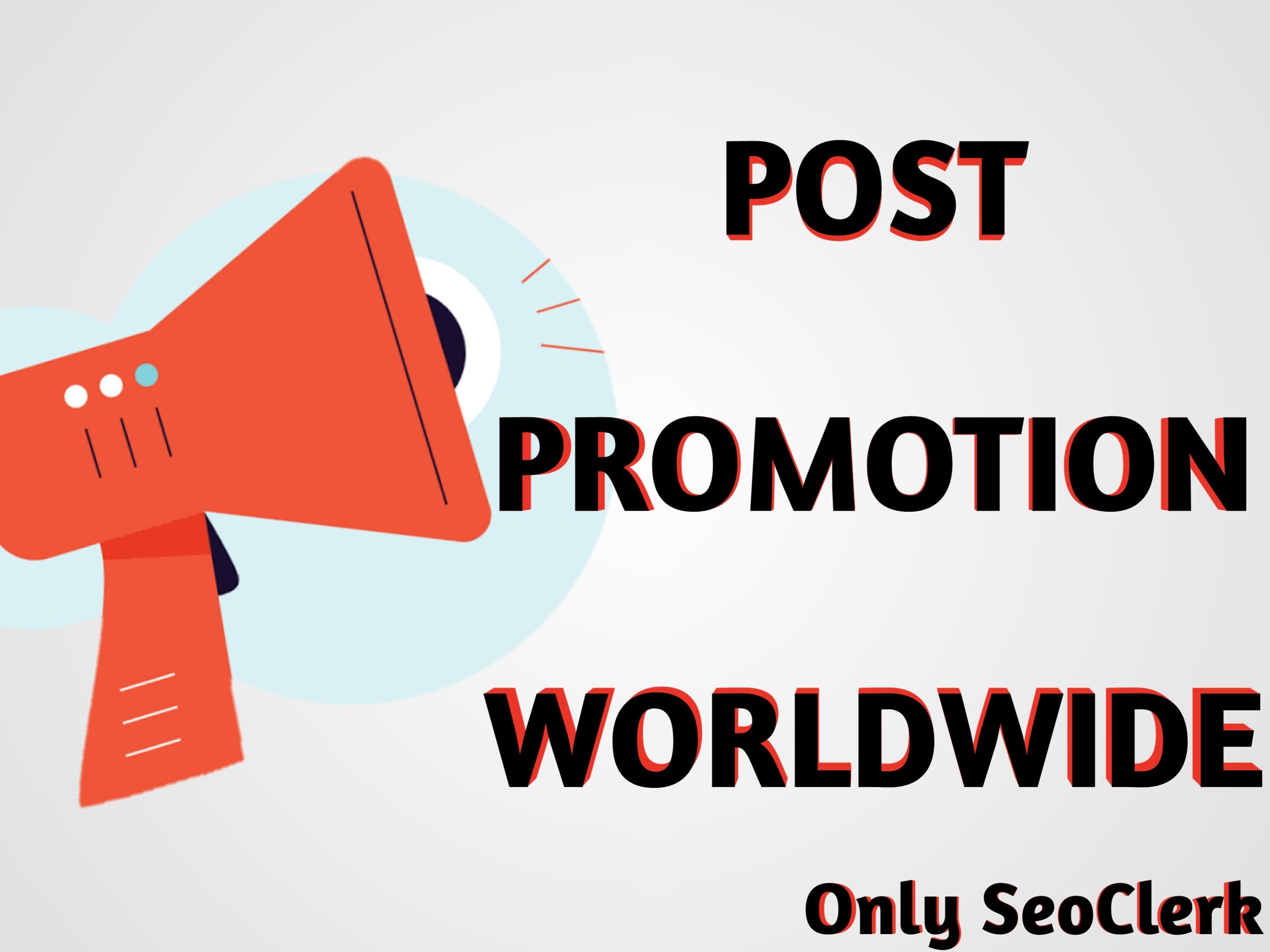 real Social Video and Post Promotion via Social marketing